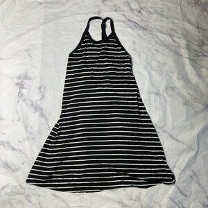 Saturday Sunday Anthropologie Stripes Mini Dress Womens Size Small Black C112